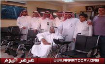 لجنة اصدقاء المرضى بعرعر قدمت أربعة كراسي كهربائية بقيمة ( 39500) ريال