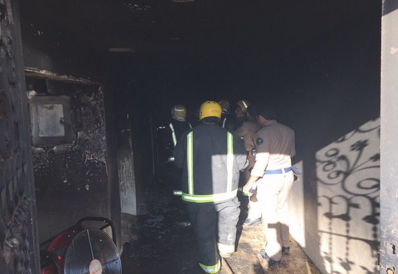 احتراق شقة سكنية بحي الصالحية بمدينة عرعر ينتج عنه وفاة طفلين واصابة سبعة اخرين