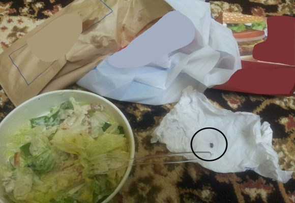 مواطن يعثر على حشره في مطعم شهير بعرعر