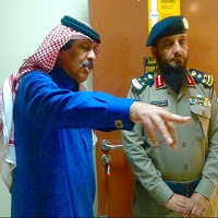 مديرالدفاع المدني بمنطقة الحدود الشماليه بالنيابه يزور التلفزيون