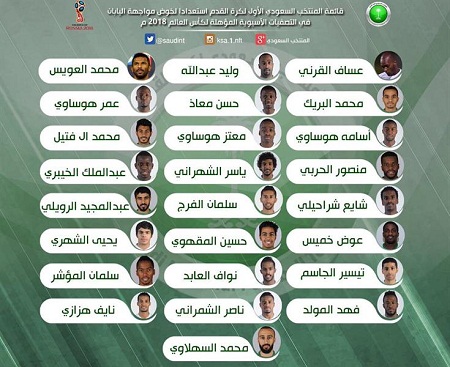 الأخضر يعلن قائمته المشاركة بمعسكر طوكيو استعداداً لمواجهة اليابان