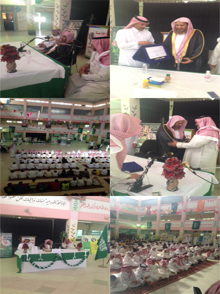 متوسطة مصعب بن عمير تقيم محاضرة لفضيلة الشيخ / سعد بن شايم العنزي