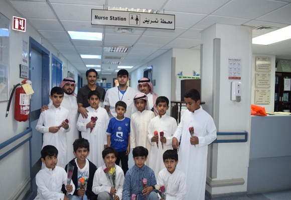 مستشفى رفحاء المركزي يستقبل طلاب أبتدائية طيبة برفحاء