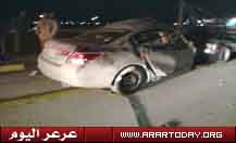 وفاة شاب بحادث مروع وإصابة مرافقه بعرعر ( صور الحادث )