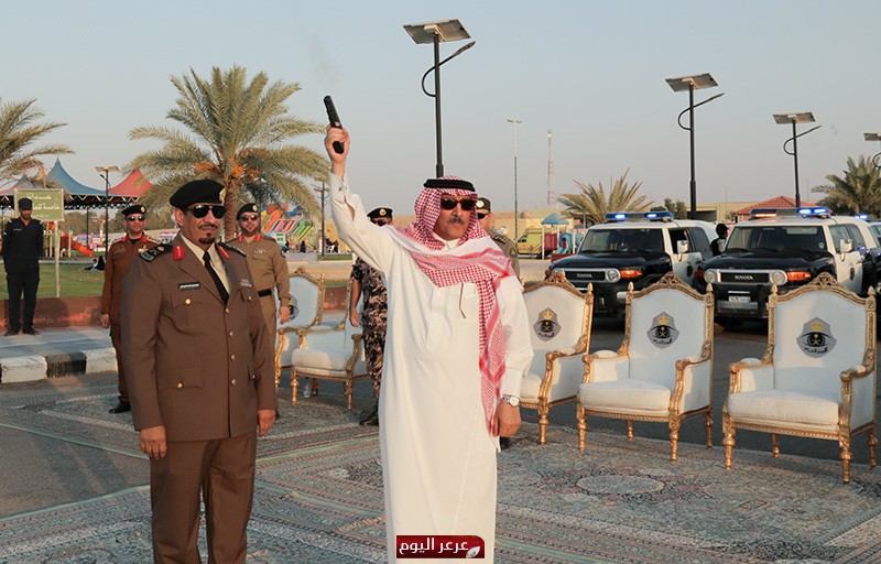 شرطة منطقة الحدود الشمالية تنظم مسيرة بمناسبة اليوم الوطني 89