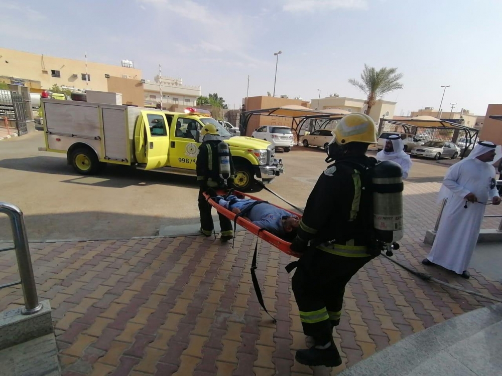 مكتب الضمان الاجتماعي بعرعر ينفذ خطة إخلاء وهمية بالتعاون مع الدفاع المدني