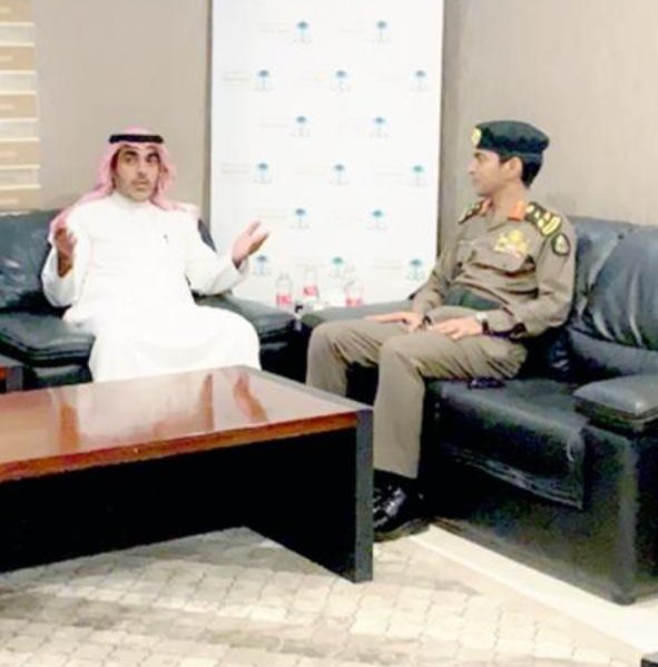 مدير شرطة الحدود الشمالية يزور فرع النيابة العامة بالمنطقة