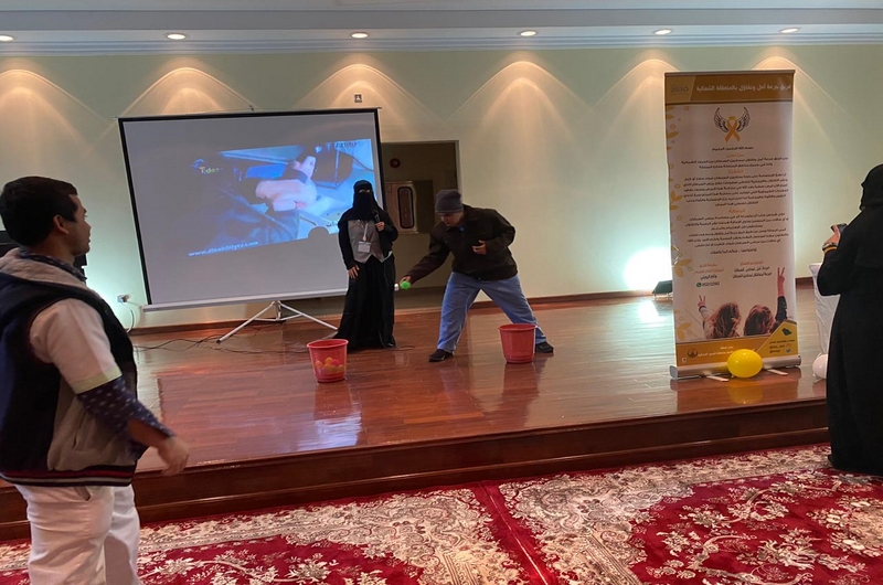 فريق جرعة أمل يقوم بزيارة مركز التأهيل الشامل للأشخاص ذوي الإعاقة بعرعر