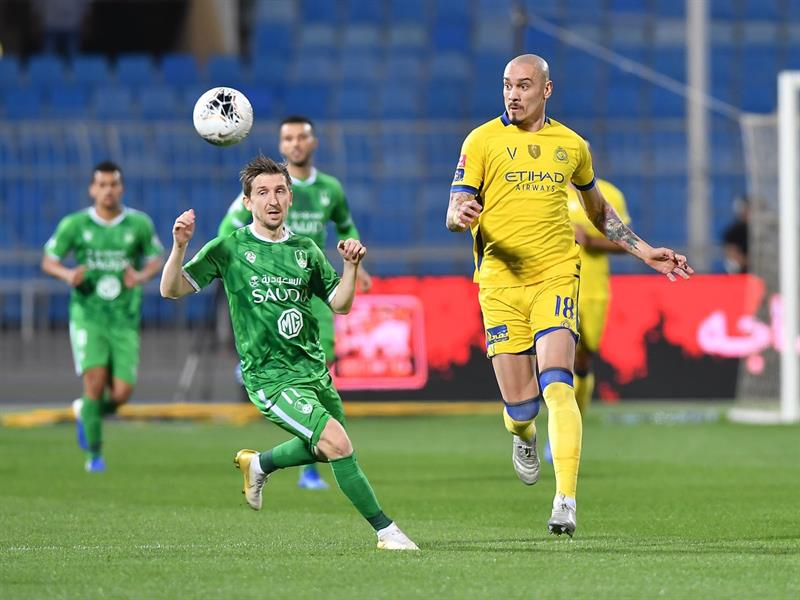التعادل يحسم لقاء النصر والأهلي بدوري الأمير محمد بن سلمان