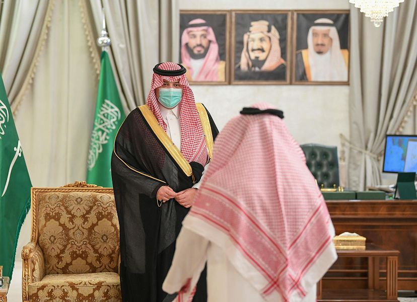 سمو الأمير فيصل بن خالد بن سلطان يستقبل رئيس وأعضاء مجلس إدارة نادي ريادة الأعمال بجامعة الحدود الشمالية