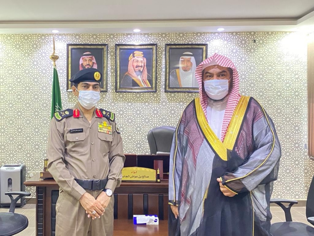 مدير عام فرع الرئاسة العامة لهيئة الأمر بالمعروف بمنطقة الحدود الشمالية يزور مدير الشرطة