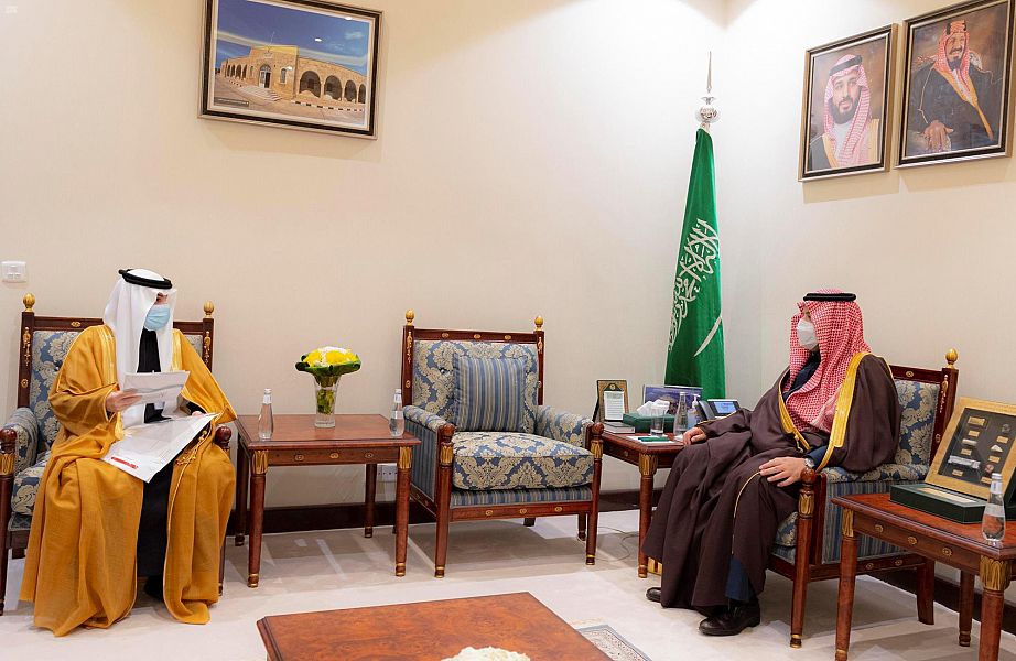 سمو أمير الحدود الشمالية يستقبل مدير فرع الديوان العام للمحاسبة بالمنطقة