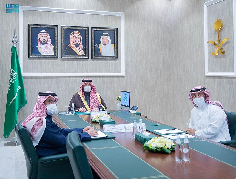 سمو أمير الحدود الشمالية يستقبل الرئيس التنفيذي لهيئة تطوير محمية الإمام تركي بن عبدالله الملكية