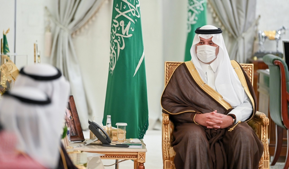 سمو الأمير فيصل بن خالد بن سلطان يستقبل رئيس جامعة الحدود الشمالية والوكلاء وعمداء الكليات