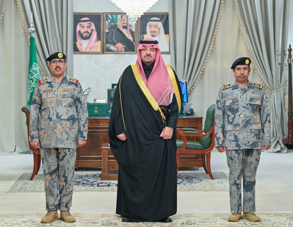 سمو أمير الحدود الشمالية يستقبل نائب مدير عام حرس الحدود وقائد حرس الحدود بالمنطقة المعيّن