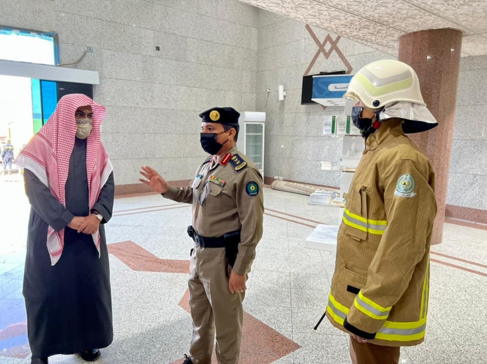 فرع الرئاسة العامة لهيئة الأمر بالمعروف بمنطقة القصيم ينفذ خطة إخلاء لفرضية نشوب حريق