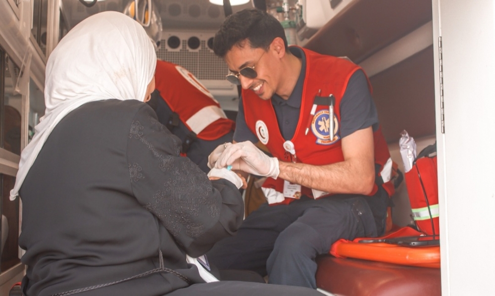 (36) بلاغ باشرتها فرق الهلال الأحمر بمنفذ جديدة عرعر