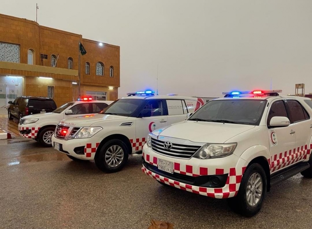 الهلال الأحمر بالحدود الشمالية يرفع الجاهزية استعداداً للحالة المطرية