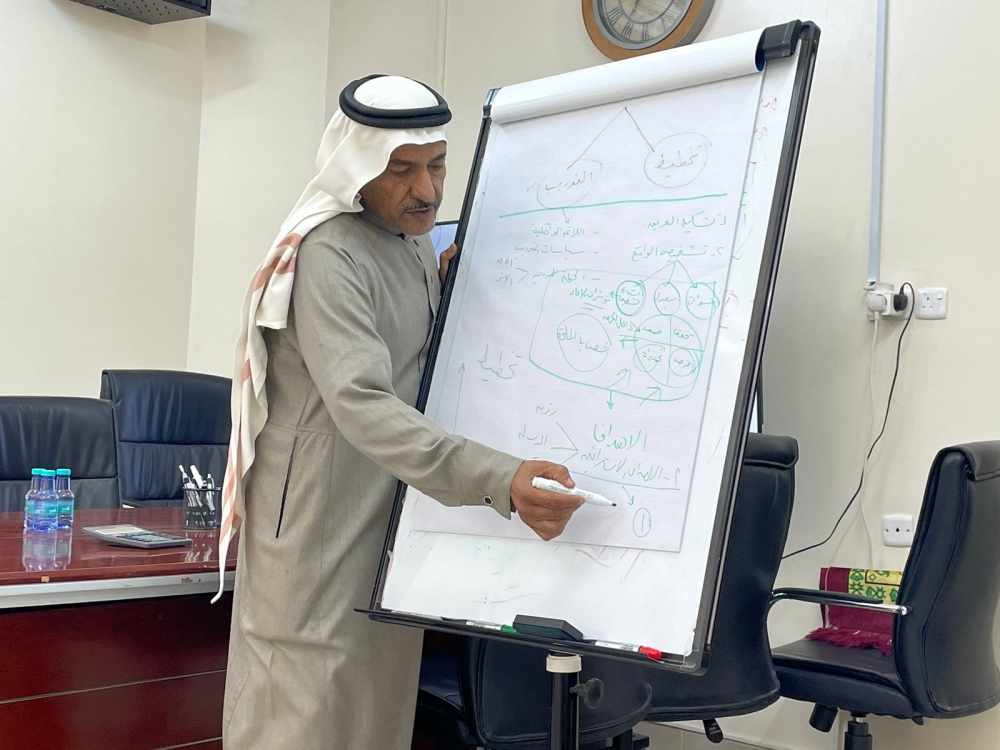 المدرب : عبدالله التخ يقدم ورشة تدريبية لمنسوبي جمعية