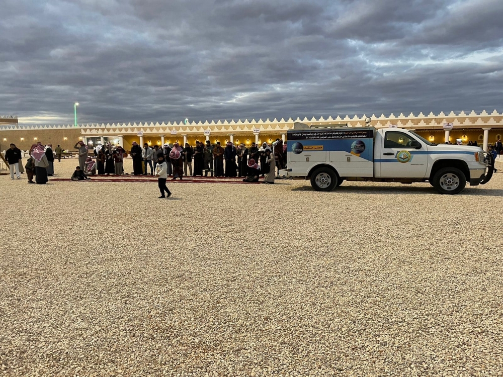 هيئة الأمر بالمعروف بمحافظة طريف تفعّل المصلى المتنقل في مهرجان الصقور