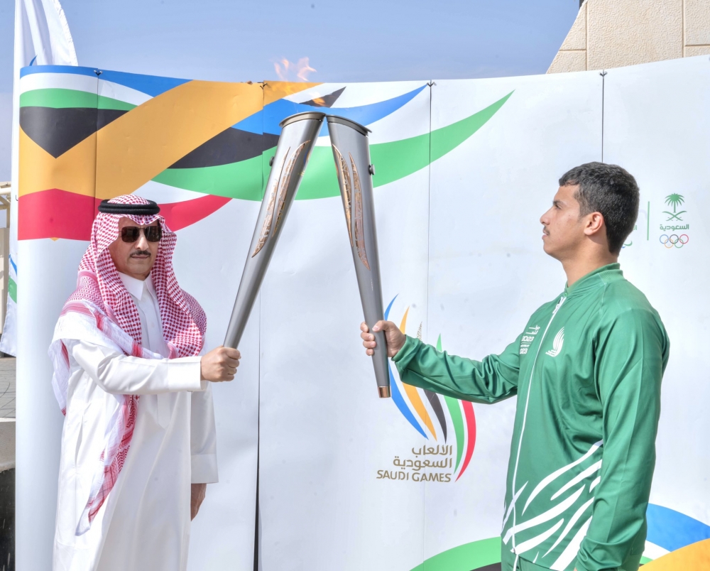 شعلة دورة الألعاب السعودية 2023 تختتم زيارتها في منطقة الحدود الشمالية