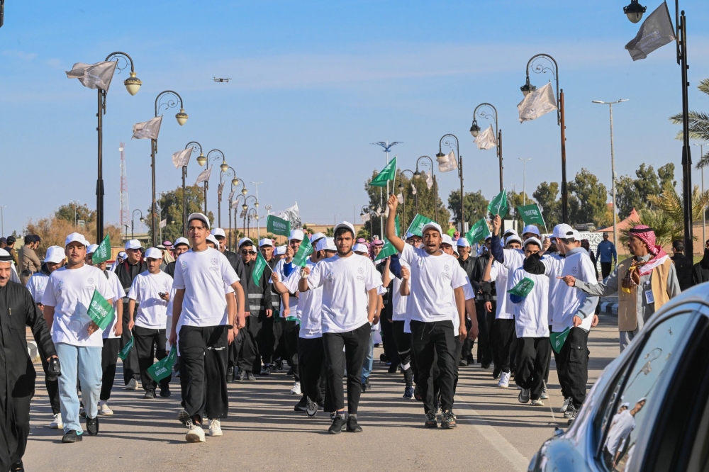 مسيرات هوية يوم التأسيس والمعرض المتحرك تجوب شوارع عرعر احتفاءً بيوم التأسيس