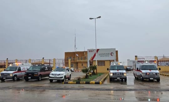الهلال الأحمر بالحدود الشمالية يرفع مستوى الجاهزية تجاوباً مع التحذيرات الجوية