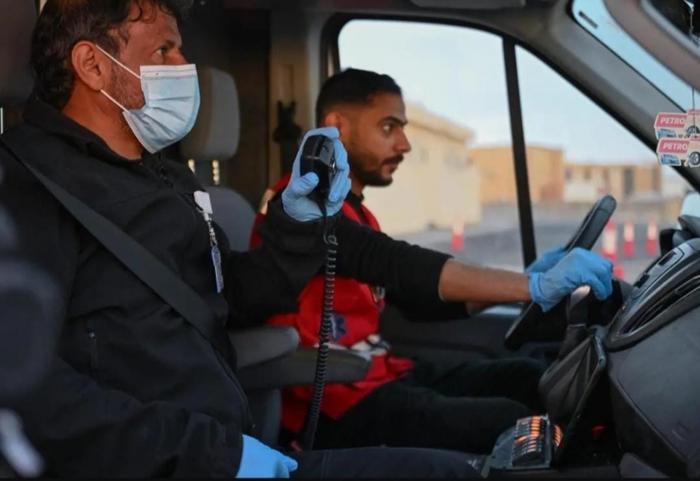 إفطار مسعفي الهلال الأحمر أثناء تأدية مهامهم في الحدود الشمالية