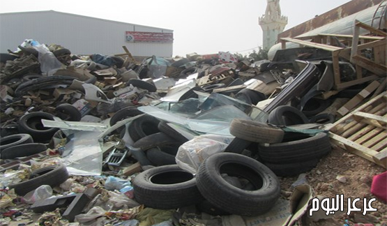 صناعية عرعر تعاني الإهمال .. أكوام من السيارات والإطارات التالفة تحاصرها (صور)
